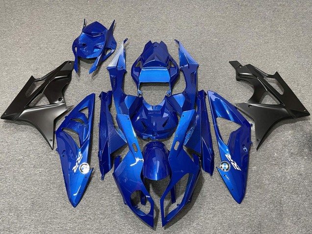 2009-2014 BMW S1000RR Motorcycle Fairings - Blue Matte Black UK
