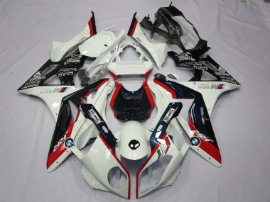 Best 2009-2014 BMW S1000RR Motorcycle Fairing Kits - White Red Glossy Black UK