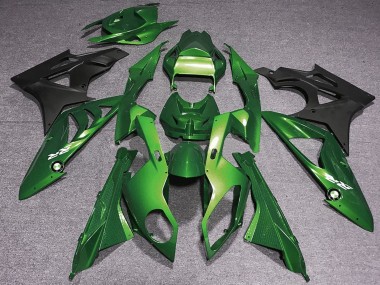 Best 2009-2014 BMW S1000RR Motorcycle Fairings - Green Matte Black UK