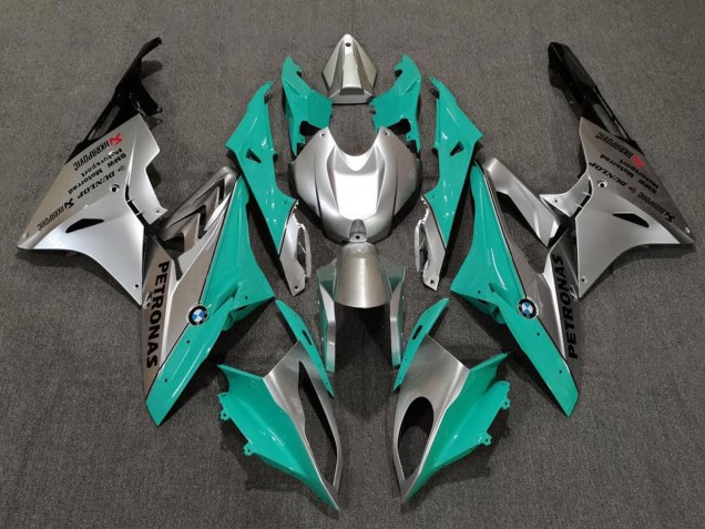 2009-2014 BMW S1000RR Motorcycle Fairings - Silver Green Teal Black UK