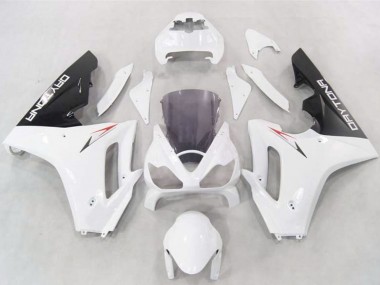 Best 2006-2008 Triumph Daytona 675 Motorcycle Fairings - White Glossy Black UK