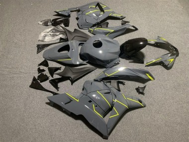 Best 2009-2012 Honda CBR600RR Motorcycle Fairings - Dark Nardo Grey Yellow UK