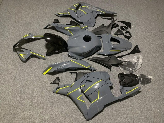 2009-2012 Honda CBR600RR Motorcycle Fairings - Dark Nardo Grey Yellow UK
