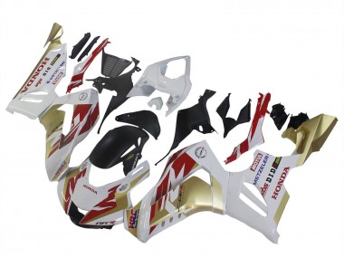 Best 2020-2023 Honda CBR1000RR-R Motorcycle Fairings - White Red Gold Motul HRC UK