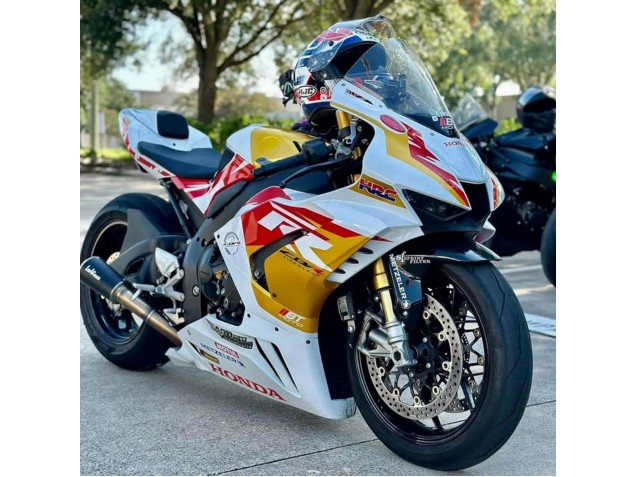 2020-2023 Honda CBR1000RR-R Motorcycle Fairings - White Red Gold Motul HRC UK