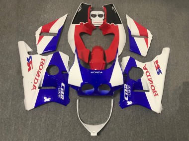 Best 1987-1989 Honda CBR400RR NC23 Motorcycle Fairing - White Red Blue UK
