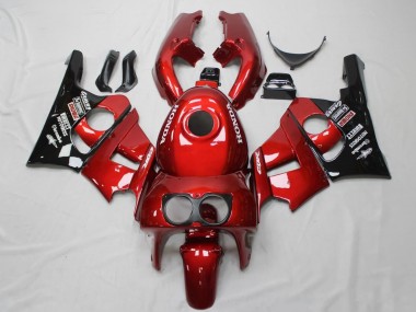Best 1990-1999 Honda CBR400RR NC29 Motorcycle Fairings - Red Glossy Black UK