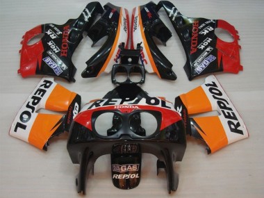 Best 1990-1999 Honda CBR400RR NC29 Motorcycle Fairings - Orange White Red Glossy Black Repsol HRC UK