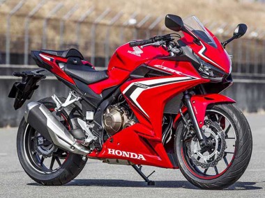 Best 2022 Honda CBR400R Motorcycle Fairings - Red White Glossy Black Stripe UK