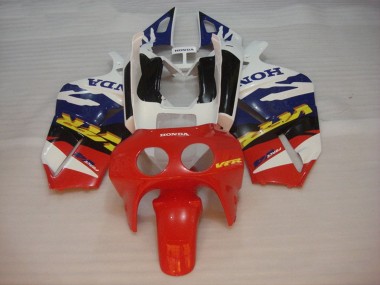 Best 1988-1992 Honda VFR400R NC30 Motorcycle Fairings - White Blue Red UK