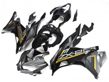 Best 2019-2025 Kawasaki ZX25R ZX-25R Motorcycle Fairings - Grey Gold Glossy Black UK