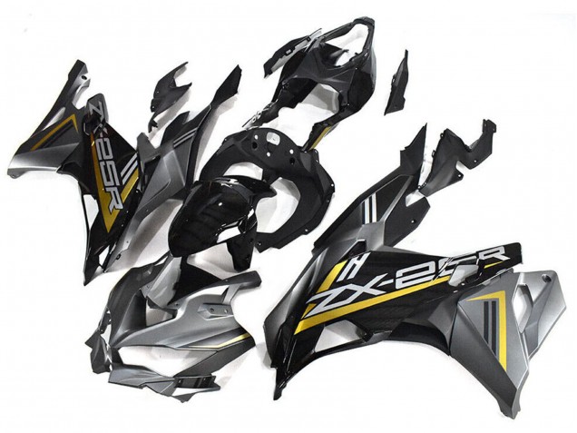 2019-2025 Kawasaki ZX25R ZX-25R Motorcycle Fairings - Grey Gold Glossy Black UK