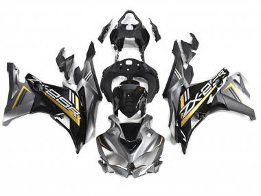 Best 2019-2025 Kawasaki ZX25R ZX-25R Motorcycle Fairings - Grey Gold Glossy Black UK
