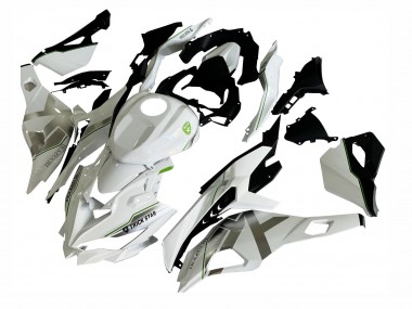 Best 2019-2025 Kawasaki ZX25R ZX-25R Motorcycle Fairings - White Silver Green Black Trick Star UK