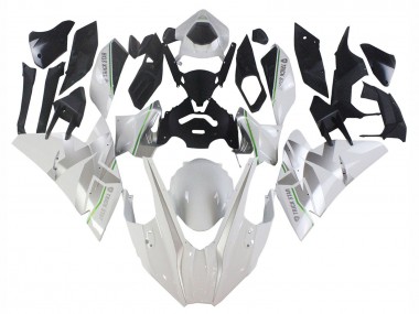 Best 2015-2022 Kawasaki Ninja H2 Motorcycle Fairings - White Silver Green UK
