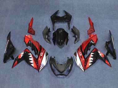 Best 2015-2016 Kawasaki Z250/Z300 Motorcycle Fairings - Red White Glossy Black Shark UK