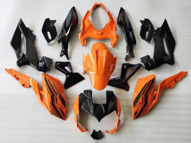 Best 2018-2024 Kawasaki Z400 Motorcycle Fairings - Orange Glossy Black UK