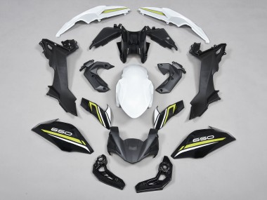 Best 2017-2019 Kawasaki Ninja Z650 Motorcycle Fairings - Black White Yellow UK