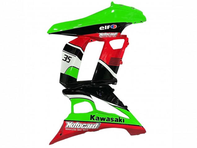 2010-2016 Kawasaki Z1000SX Motorcycle Fairings - Green Red Glossy Black Elf 35 UK