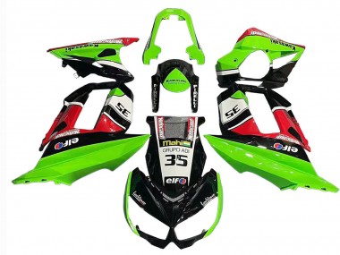 Best 2010-2016 Kawasaki Z1000SX Motorcycle Fairings - Green Red Glossy Black Elf 35 UK
