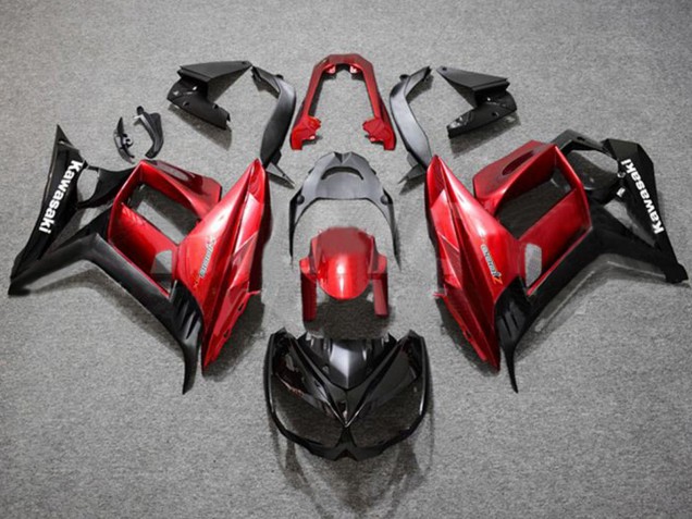 2010-2016 Kawasaki Z1000SX Motorcycle Fairings - Red Glossy Black UK