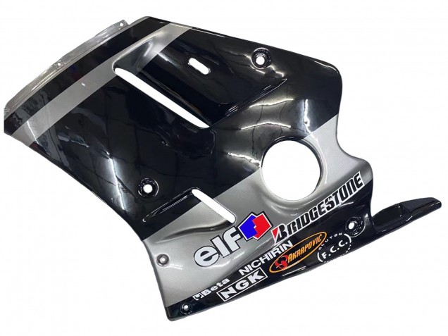 1989-1990 Kawasaki ZXR250 Motorcycle Fairings - Glossy Black Grey Elf Touch4 Bridgestone UK
