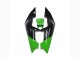 1989-1990 Kawasaki ZXR250 Motorcycle Fairings - Green Glossy Black Elf Touch4 Bridgestone UK