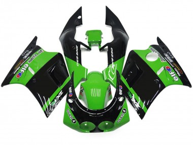 Best 1989-1990 Kawasaki ZXR250 Motorcycle Fairings - Green Glossy Black Elf Touch4 Bridgestone UK