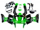 1993-2007 Kawasaki ZZR400 Motorcycle Fairings - Green Glossy Black Green Monster Elf Touch4 Bridgestone UK