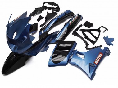 Best 1993-2007 Kawasaki ZZR400 Motorcycle Fairings - Blue Black Red Motul UK
