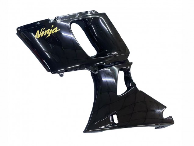 1993-2007 Kawasaki ZZR400 Motorcycle Fairings - Glossy Black Gold Ninja UK