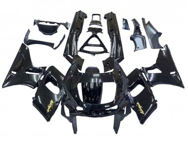 Best 1998-2003 Kawasaki ZZR600 Motorcycle Fairings - Glossy Black Gold Ninja UK