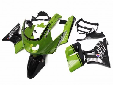 Best 1993-2007 Kawasaki ZZR400 Motorcycle Fairings - Green Glossy Black Elf Touch4 Bridgestone UK