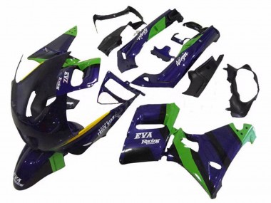 Best 1993-2007 Kawasaki ZZR400 Motorcycle Fairings - Green Dark Blue Purple Trick Star Eva Racing UK
