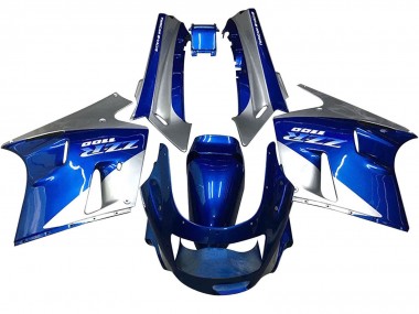 Best 1990-1992 Kawasaki ZZR1100 Motorcycle Fairings - Blue White Grey UK
