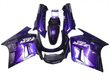 Best 1990-1992 Kawasaki ZZR1100 Motorcycle Fairings - Purple Blue UK
