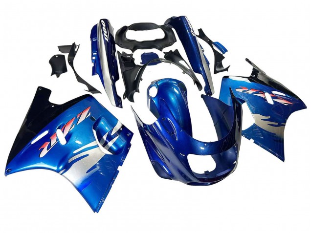 1993-2003 Kawasaki ZZR1100 Motorcycle Fairings - Blue Silver Black UK