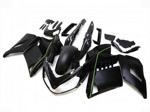 2007-2009 Kawasaki GTR1400/ZG1400 Motorcycle Fairings - Matte Black Green Lines UK