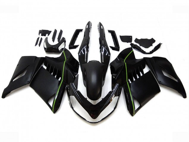2007-2009 Kawasaki GTR1400/ZG1400 Motorcycle Fairings - Matte Black Green Lines UK
