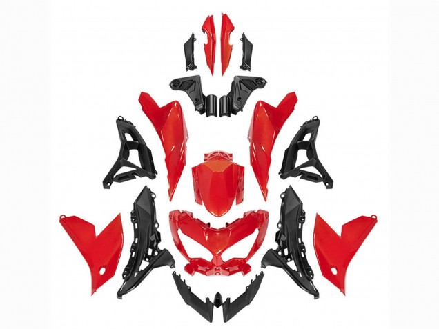 2022-2025 Kawasaki Versys 650 Motorcycle Fairings - Red Black UK