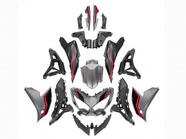 Best 2022-2025 Kawasaki Versys 650 Motorcycle Fairings - Grey Red Black UK