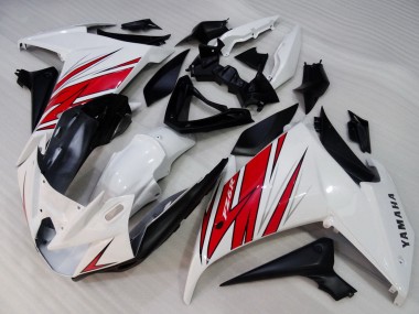 Best 2009-2015 Yamaha FZ6R Motorcycle Fairings - White Red Black UK
