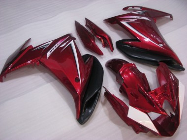 Best 2009-2015 Yamaha FZ6R Motorcycle Fairings - Red White Black UK