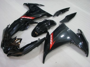 Best 2009-2015 Yamaha FZ6R Motorcycle Fairings - Glossy Black Red UK