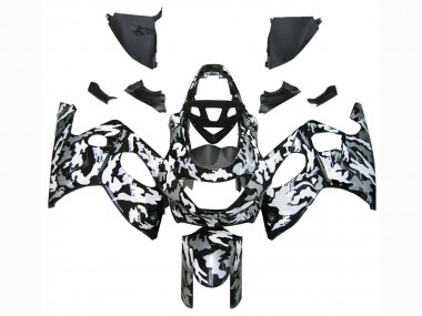 Best 1996-2007 Yamaha YZF600R Thundercat Motorcycle Fairings - Black White Grey Camouflage UK