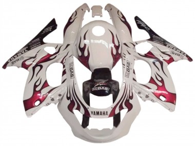 Best 1996-2007 Yamaha YZF600R Thundercat Motorcycle Fairing - White Dark Red UK