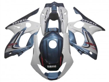 Best 1996-2007 Yamaha YZF600R Thundercat Motorcycle Fairings - Dark Blue White UK