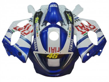 Best 1996-2007 Yamaha YZF600R Thundercat Motorcycle Fairings - White Blue Red Fiat 46 UK