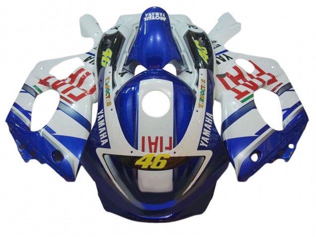 1996-2007 Yamaha YZF600R Thundercat Motorcycle Fairings - White Blue Red Fiat 46 UK