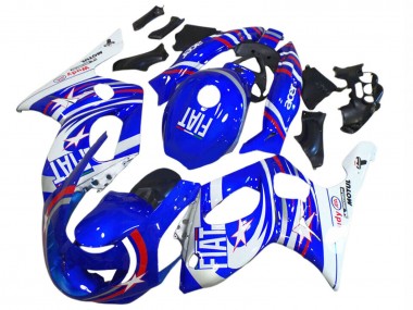 Best 1996-2007 Yamaha YZF600R Thundercat Motorcycle Fairings - Blue White Silver Red Fiat Motul UK